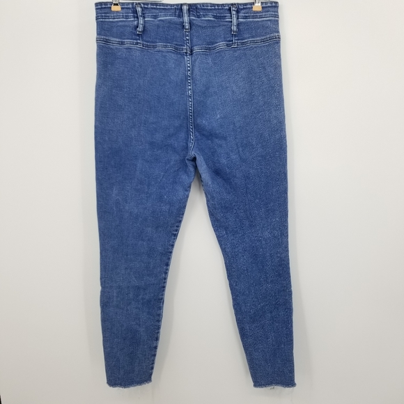 Abercrombie & Fitch Ultra High Rise Super Skinny Ankle Raw Hem Jeans Size 14/32 - Picture 2 of 10